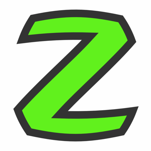 A Bulging Green Z with a grey outline
